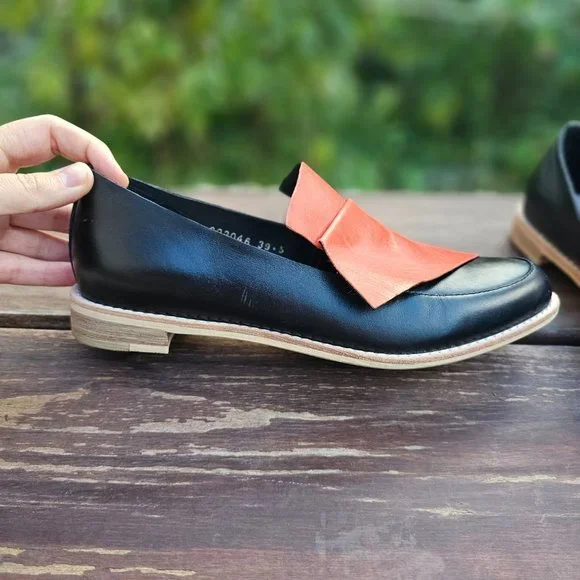 All Black Cowman Loafers For Women Size EU 39.5, US 9, Pre-owned - Picture 9 of 12